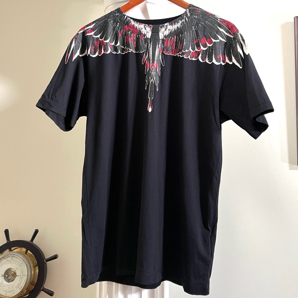 Marcelo Burlon County of Milan Black Icon Wings Short Sleeve T-Shirt Medium NWOT - Picture 5 of 12